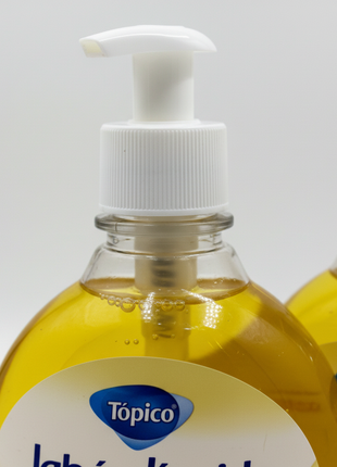 Tópico jabón líquido avena – detalle dispensador dorado – fórmula antibacterial hidratante premium