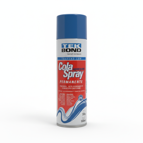 TEK BOND Cola Spray Permanente - Fondo Blanco Cuadrado