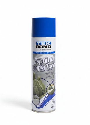 Tek Bond Espuma Limpia Todo 400ml – limpiador multiusos en espuma – tapicería madera plástico – Saint-Gobain