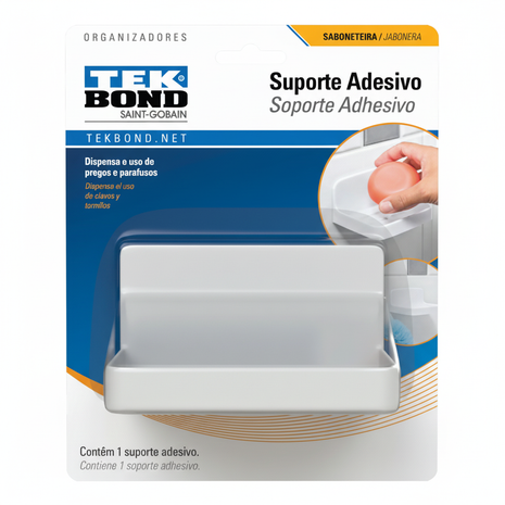 Tek Bond Saboneteira Adhesiva - 1:1 blanco