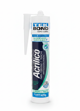 Tekbond Acrílico sellador para fisuras y grietas en cartucho – relleno acrílico pintable para paredes y techos – Envíos express

