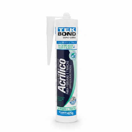Tekbond Acrílico sellador para fisuras y grietas en cartucho – relleno acrílico pintable para paredes y techos – Envíos express

