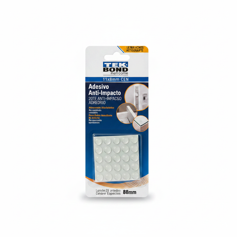 Tekbond topes anti impacto adhesivos 8mm – bumpers transparentes autoadhesivos – protección de muebles y puertas – Envíos express

