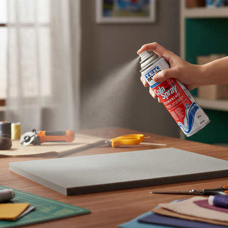 Tekbond Cola Spray Permanente en uso