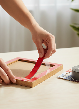 Tekbond Fixa Tudo gris – montaje fácil en paredes – cinta doble cara con liner rojo – fija cuadros, espejos y objetos sin dañar

