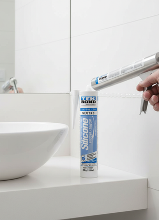 TekBond Silicona Neutra Transparente - uso en sellado de baño