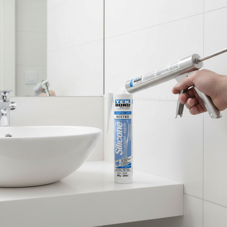 TekBond Silicona Neutra Transparente - uso en sellado de baño