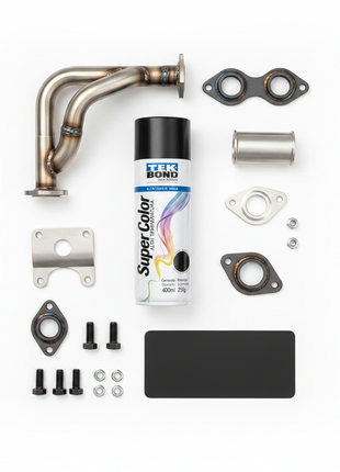Tekbond Super Color aerosol negro mate alta temperatura con piezas metálicas – pintura profesional resistente al calor – Envíos express

