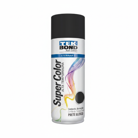 Tekbond Super Color pintura aerosol alta temperatura negro mate – resistente al calor para motores y escapes – Envíos express

