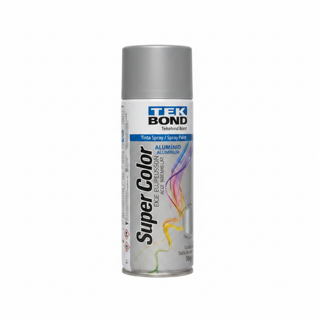 Tekbond Super Color pintura en aerosol color aluminio – acabado metálico duradero para metal, madera y plástico – Envíos express

