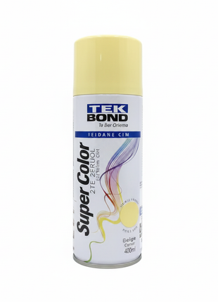 Tekbond Super Color spray beige 400 ml – fondo blanco estudio, iluminación cenital premium