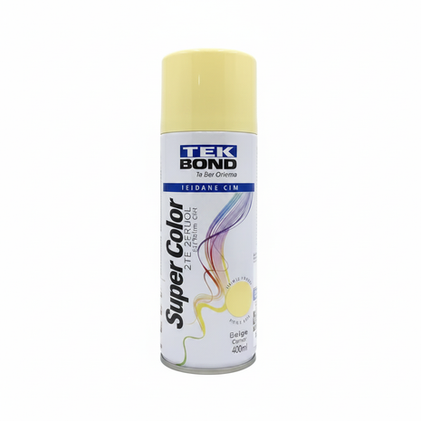 Tekbond Super Color spray beige 400 ml – fondo blanco estudio, iluminación cenital premium