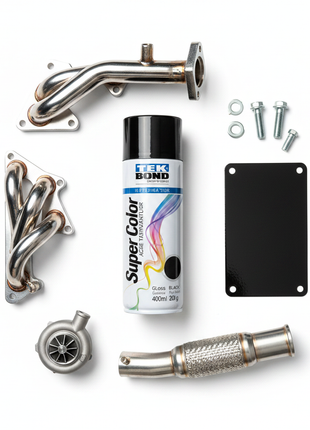 Tekbond Super Color aerosol negro brillante alta temperatura con piezas metálicas – pintura profesional resistente al calor – Envíos express

