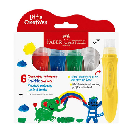 TEMPERA FABER CASTELL CHISGUETE LITTLE CREATIVE   X 6 Und