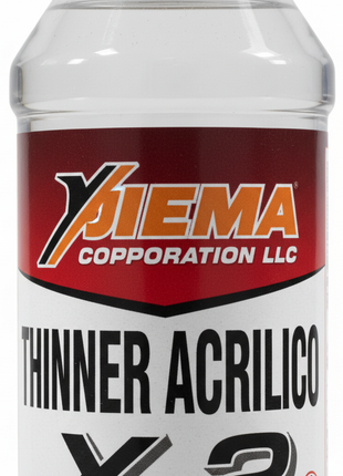 Detalle etiqueta Thinner Acrílico X-2 Lanco 500ml – fórmula de alta pureza – diluyente acrílico premium