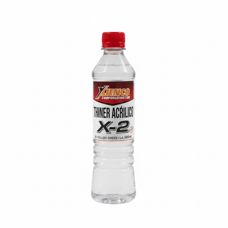 Thinner acrílico Lanco X-2 500ml – diluyente profesional para pinturas acrílicas – acabado limpio y preciso