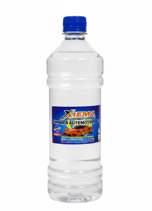 Thinner Xiema 1L en uso – dilución y limpieza de brochas en taller – disolvente profesional

