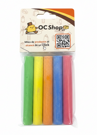 PACK 5 TIZAS DE COLORES