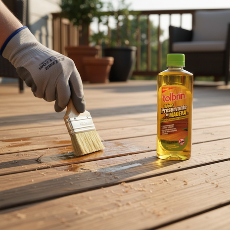 Tolbrín Preservante de Madera en situación de uso