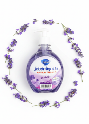 TopBel Jabón Lavanda flat lay