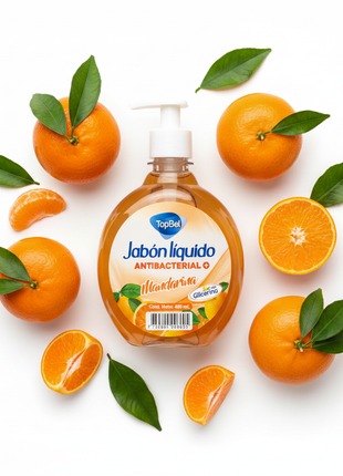 TopBel Jabón Mandarina flat lay