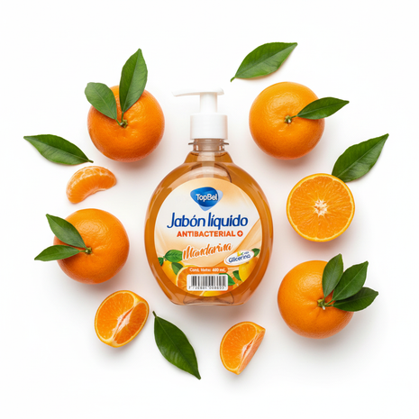 TopBel Jabón Mandarina flat lay