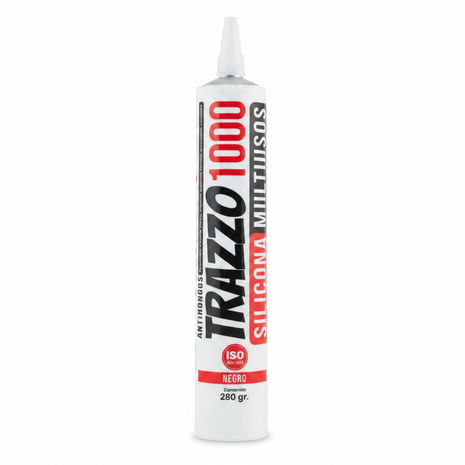 TRAZZO 1000 SILICONA MULTIUSOS NEGRO