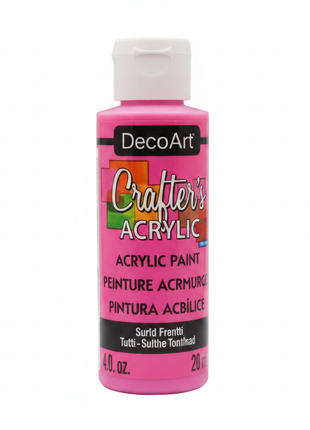 Pintura acrílica tutti frutti fucsia 118ml frasco DecoArt Crafter's Acrylic tapa blanca — OcShop Perú

