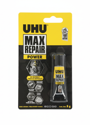 UHU MAX REPAIR POWER - Fondo Blanco Cuadrado