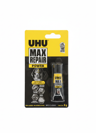 UHU Max Repair Power adhesivo extra fuerte 8g – pega cerámica, goma, metal y plástico con máxima resistencia – Envíos express

