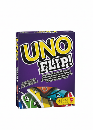 UNO FLIP caja frontal fondo blanco