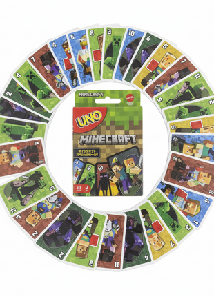 UNO Minecraft cartas pixel art Creeper Enderman detalle colores premium coleccionable