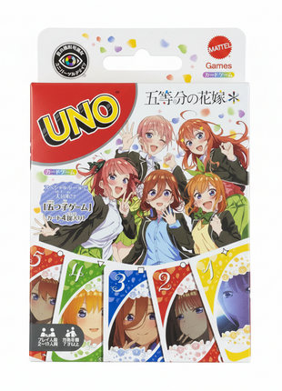 UNO Quintessential Quintuplets edición anime Mattel cartas coleccionable 2-10 jugadores