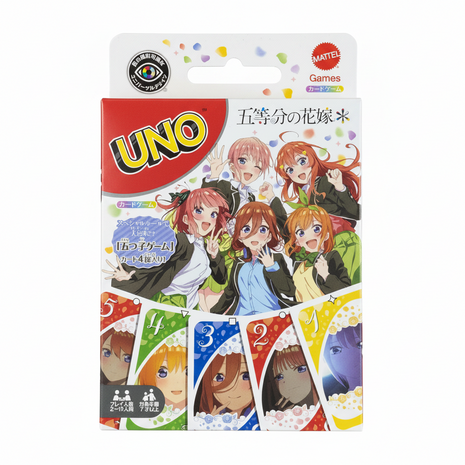 UNO Quintessential Quintuplets edición anime Mattel cartas coleccionable 2-10 jugadores