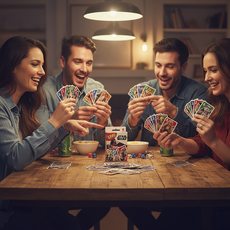 UNO Star Wars lifestyle jugando