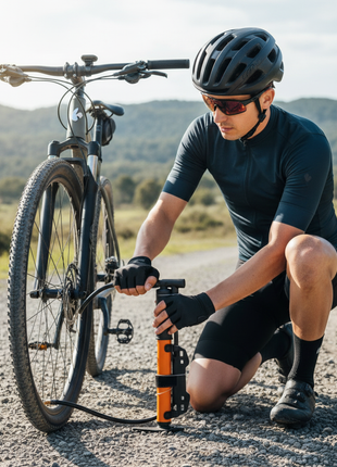 Uso bomba de aire CR bicicleta