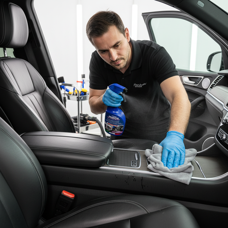 Uso Fra-Ber Pulitutto en interior de auto