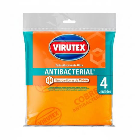 Virutex Paño Antibacterial Nanopartículas de Cobre