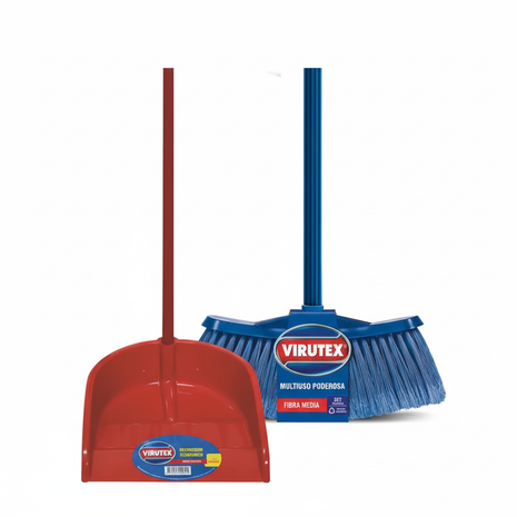 Virutex Set Recogedor + Escoba Multiuso
