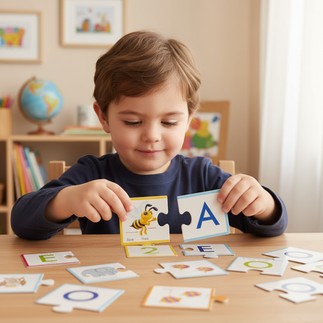 Vocales y Números – aprender letras y números jugando – fichas doble faz – rompecabezas educativo