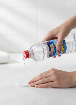Xiema Alcohol Isopropílico tapa roja en uso