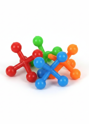 Macro yaces plástico resistente colores vivos forma estrellada – calidad premium juego de destreza manual

